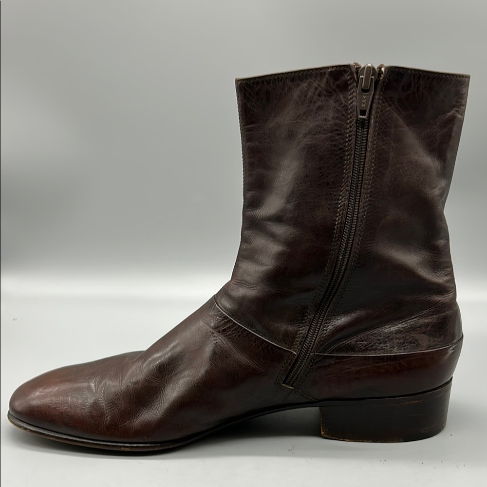 Church’s side zip Brown Leather Boots Made in Italy - Picture 8 of 15